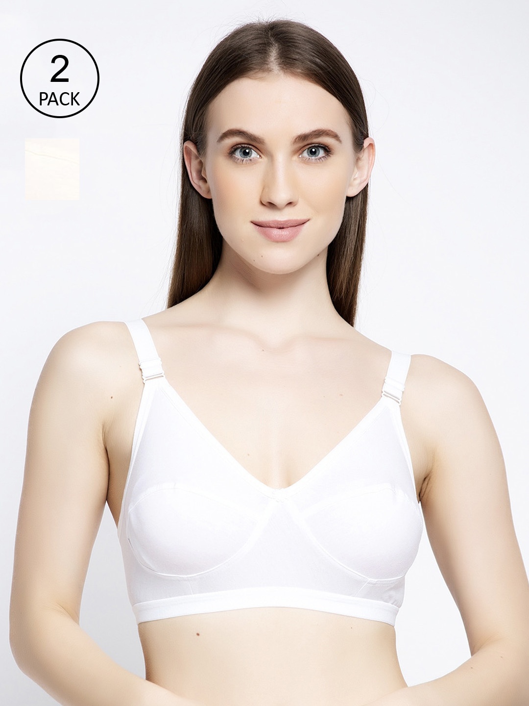 GRACIT White & Beige Set of 2 Printed Non-Wired Non Padded Everyday Bra PW34-02-09-30C
GRACIT White & Beige Set of 2 Printed Non-Wired Non Padded Everyday Bra PW34-02-09-30C