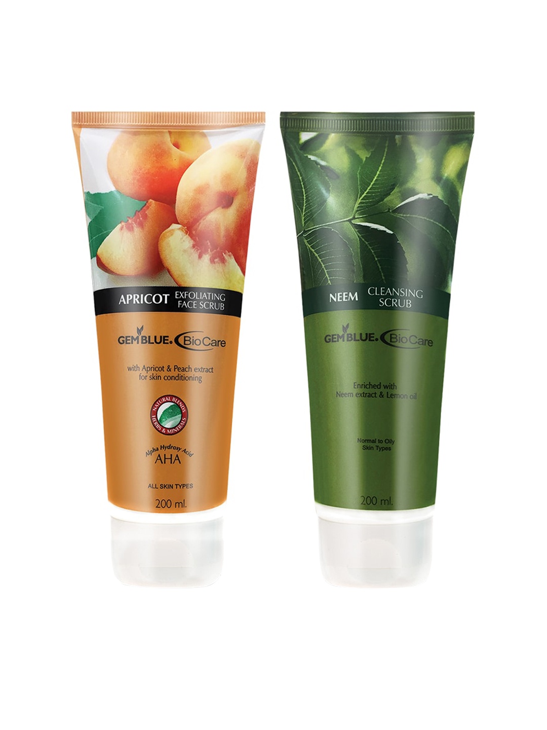 GEMBLUE BioCare Set Of 2 Face Scrubs, Orange