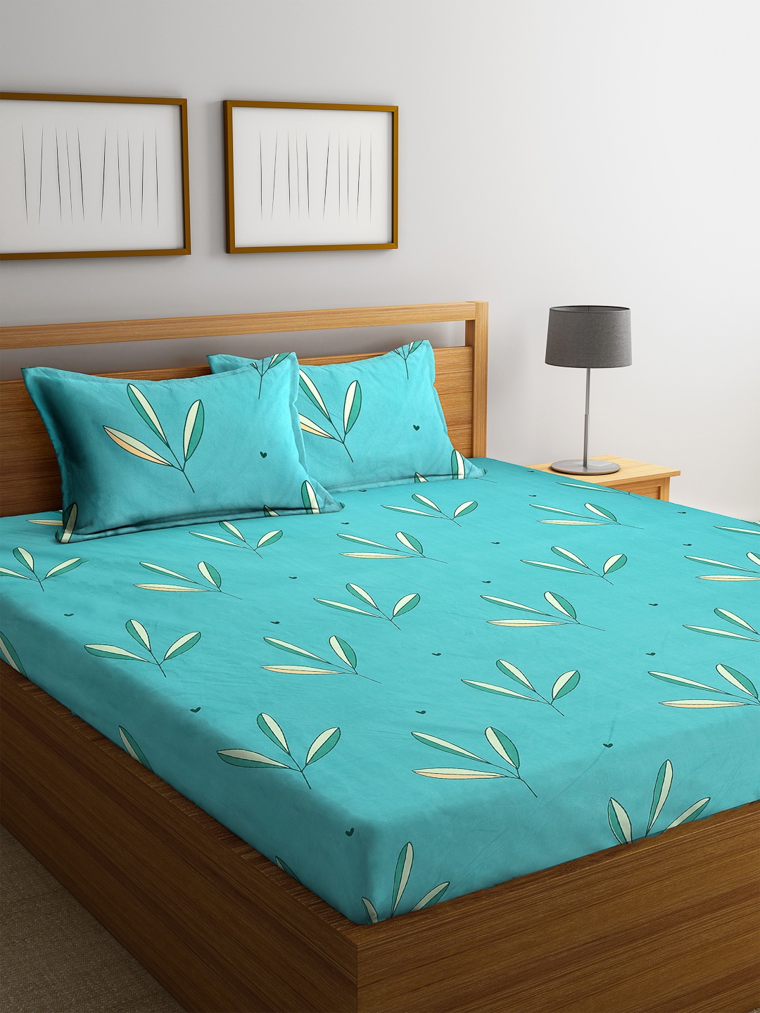 Home Sizzler Turquoise Blue & White Floral 144 TC Polyester 1 Queen Bedsheet with 2 Pillow Covers
Home Sizzler Turquoise Blue & White Floral 144 TC Polyester 1 Queen Bedsheet with 2 Pillow Covers