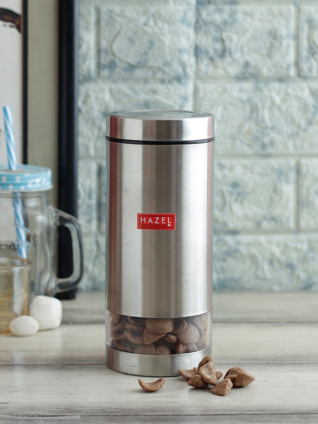 HAZEL Set of 3 Silver-Toned & Transparent Stainless Steel Wide Mouth See-Through Containers 1000 ml
HAZEL Set of 3 Silver-Toned & Transparent Stainless Steel Wide Mouth See-Through Containers 1000 ml