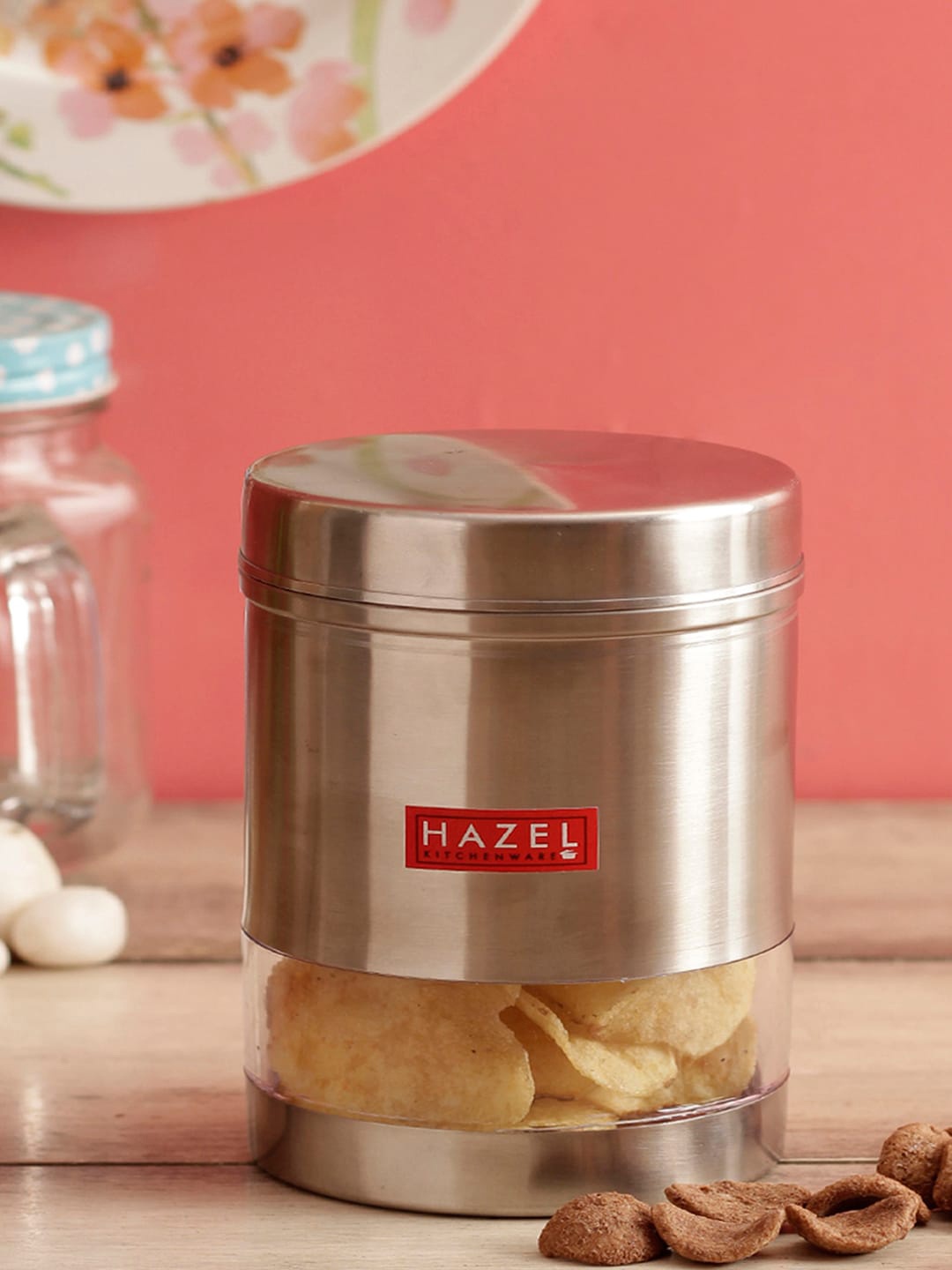HAZEL Set Of 3 Silver-Toned & Transparent Stainless Steel Transparent Wide Mouth See Through Container 950 ml
HAZEL Set Of 3 Silver-Toned & Transparent Stainless Steel Transparent Wide Mouth See Through Container 950 ml
