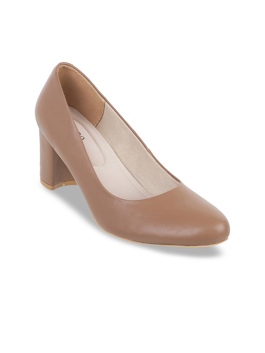 Metro Women Beige Solid Pumps