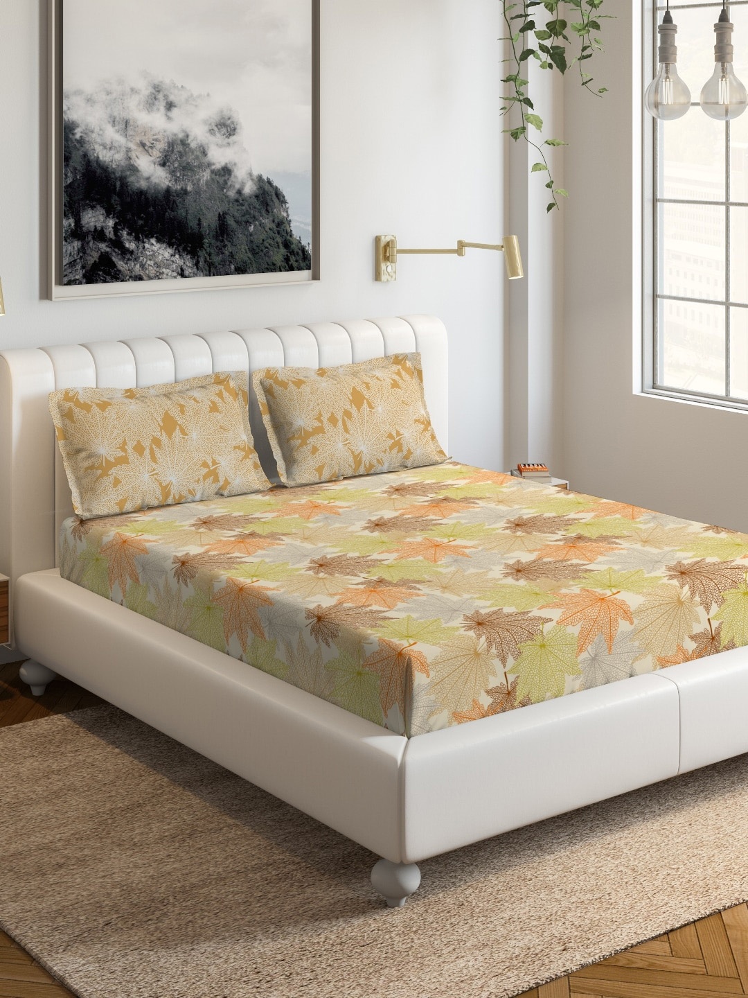 DDecor Multicoloured Floral 144 TC Cotton 1 King Bedsheet with 2 Pillow Covers, Multi
DDecor Multicoloured Floral 144 TC Cotton 1 King Bedsheet with 2 Pillow Covers, Multi