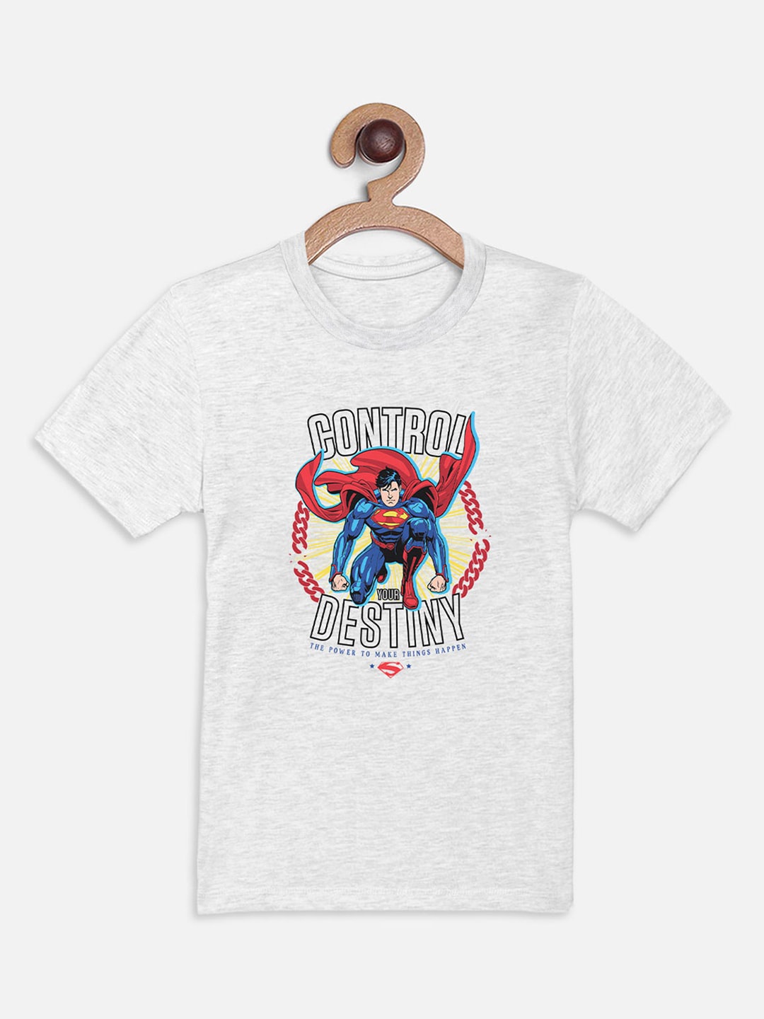 Kids Ville Superman featured Grey Tshirt for Boys