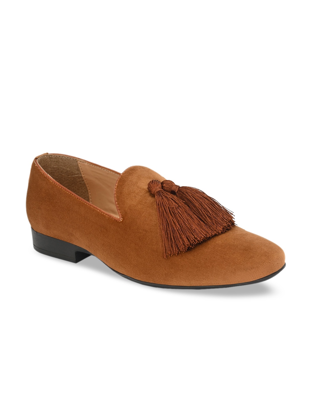 San Frissco Men Tan Leather Loafers
