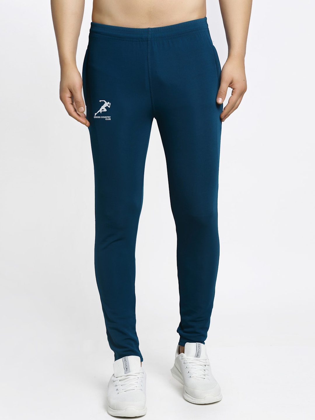 GRACIT Men Blue Solid Track Pants