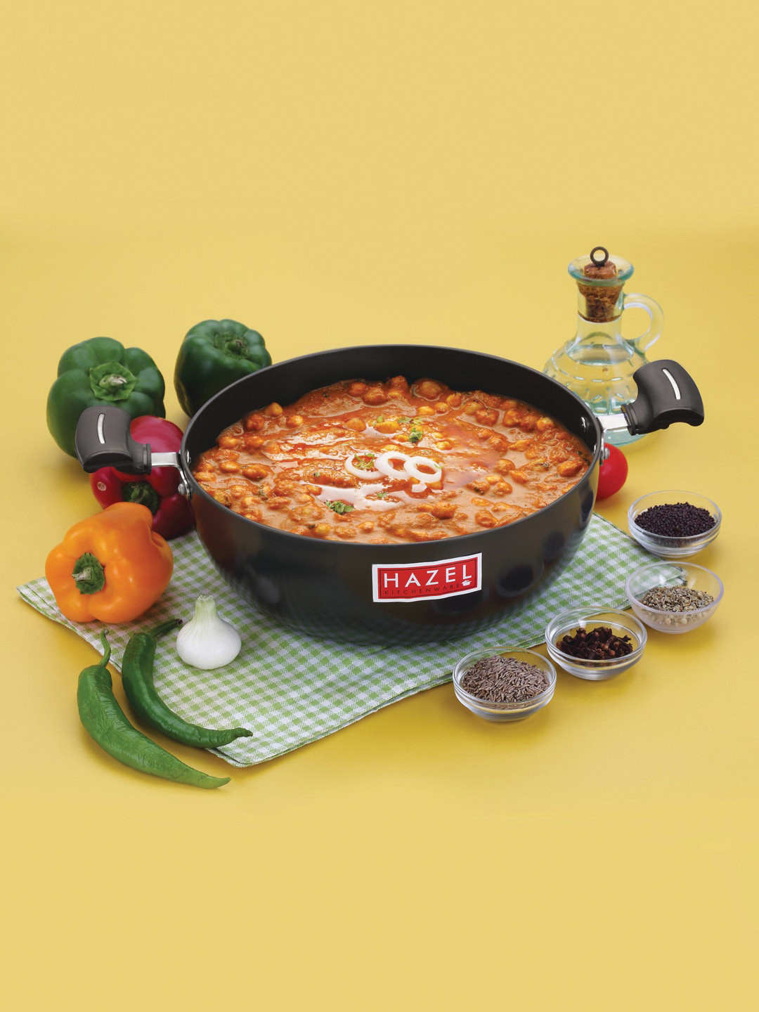 HAZEL Unisex Black Solid Aluminium Induction Base Anodized Kadhai
HAZEL Unisex Black Solid Aluminium Induction Base Anodized Kadhai