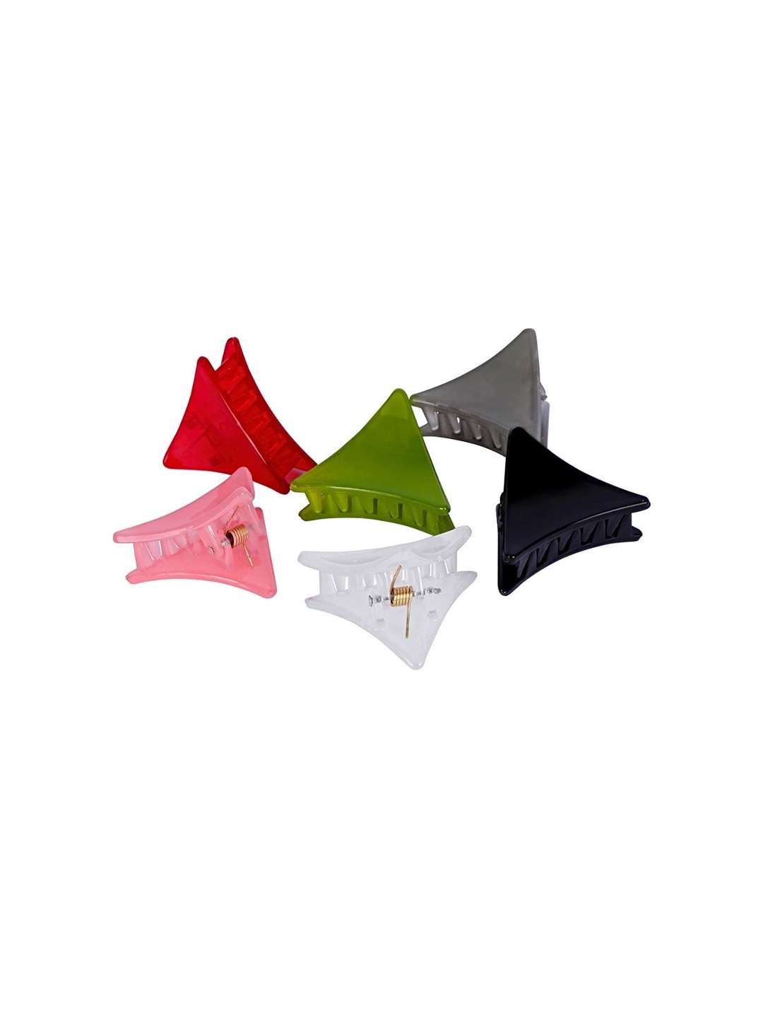 AccessHer Pack Of 6 Claw Clip, Black