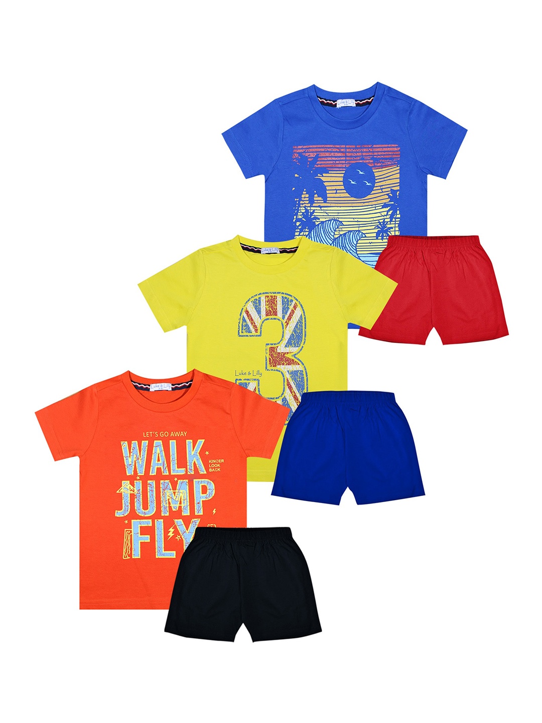 Luke & Lilly Boys Multicoloured Set of 3 Printed T-shirt with Shorts, Multi
Luke & Lilly Boys Multicoloured Set of 3 Printed T-shirt with Shorts, Multi