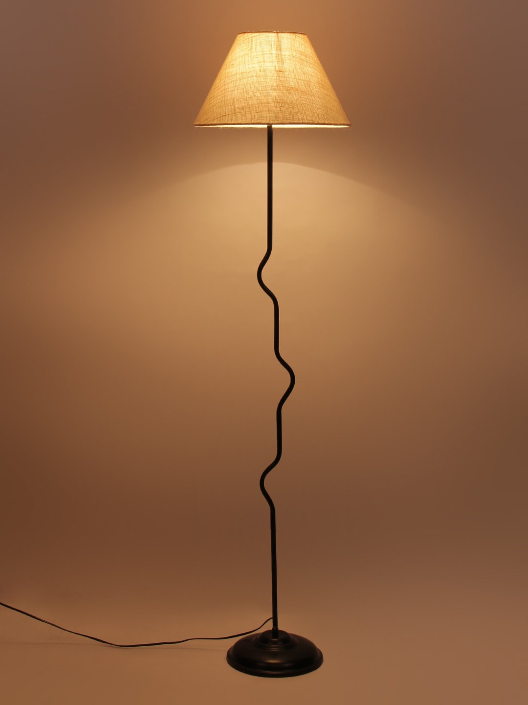 Devansh White Solid Traditional Floor Lamp with Shade