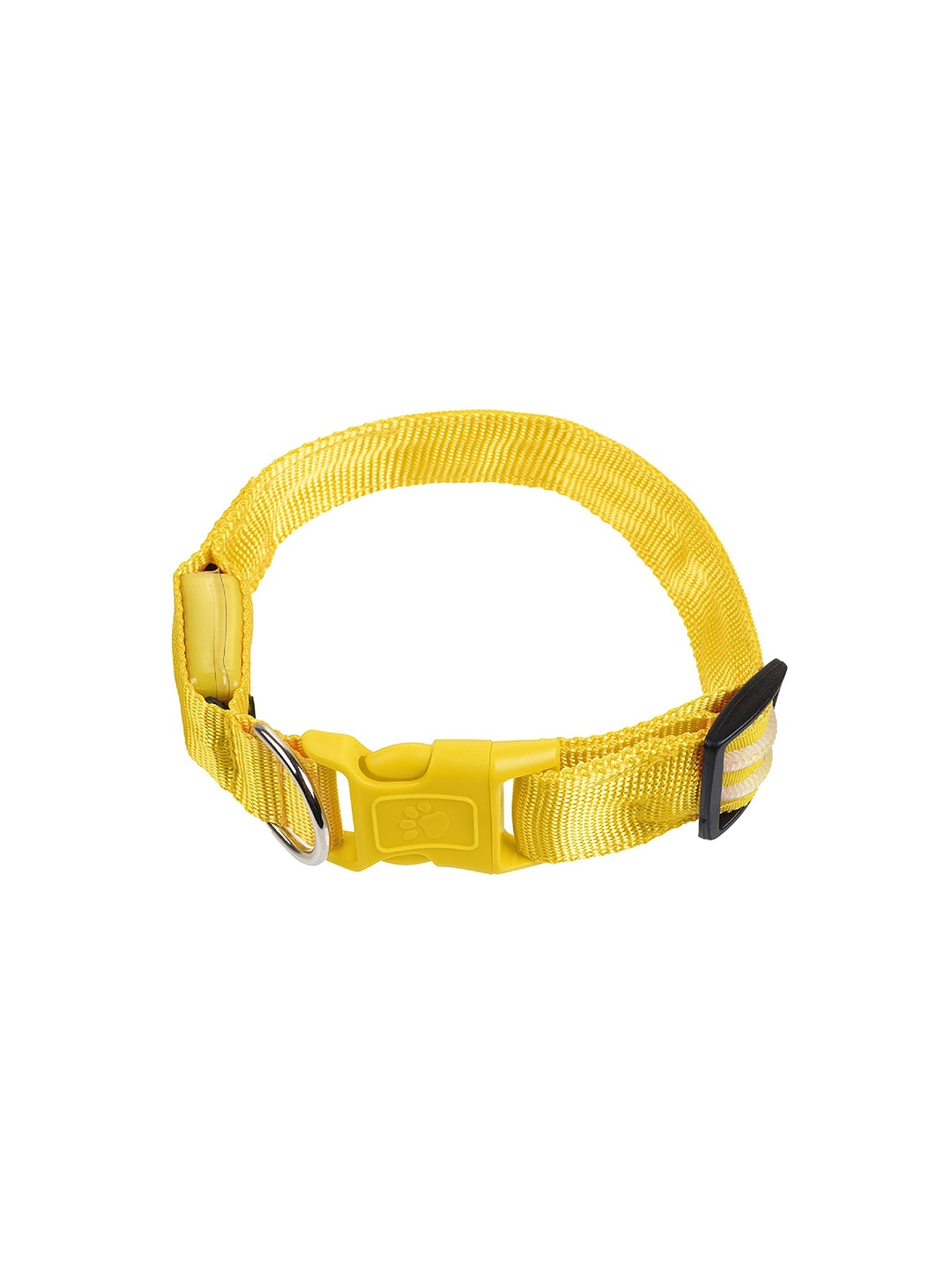 PETS EMPIRE Yellow Solid LED Dog Collar