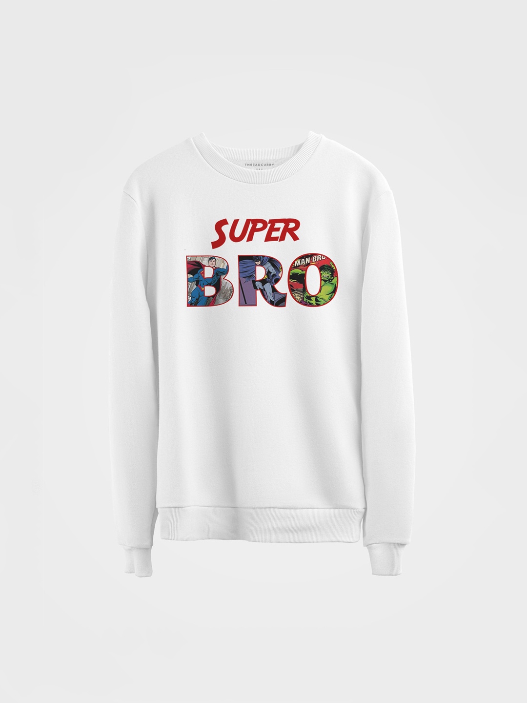 THREADCURRY Kids White Printed Sweatshirt