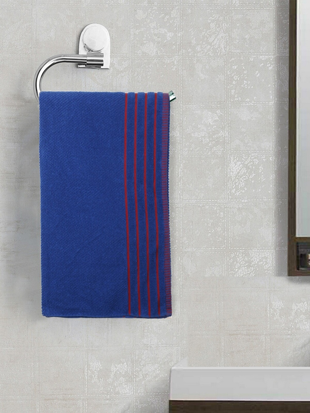 ROMEE Blue Solid 400 GSM Bath Towel