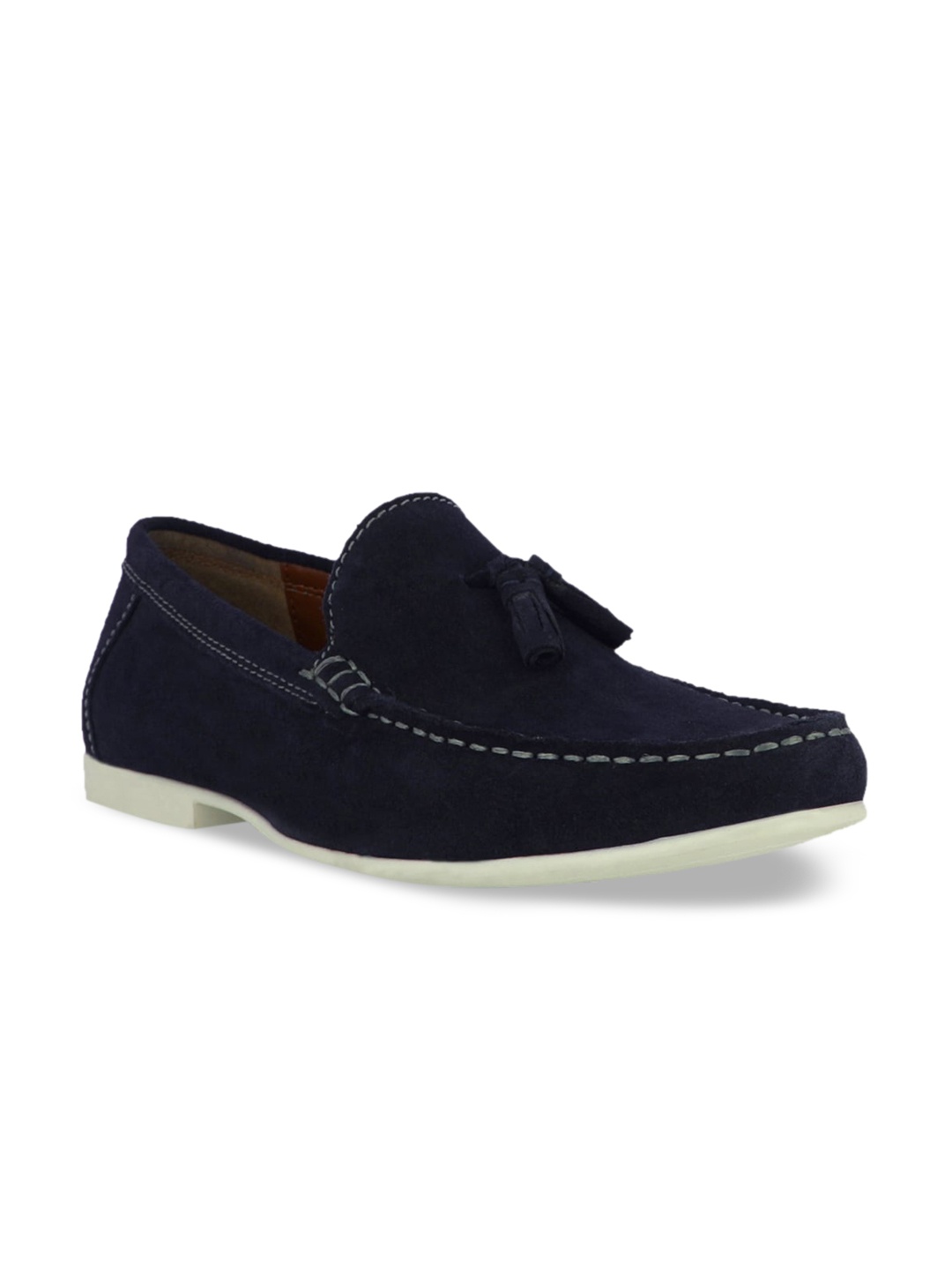 Alberto Torresi Men Navy Blue Suede Loafers