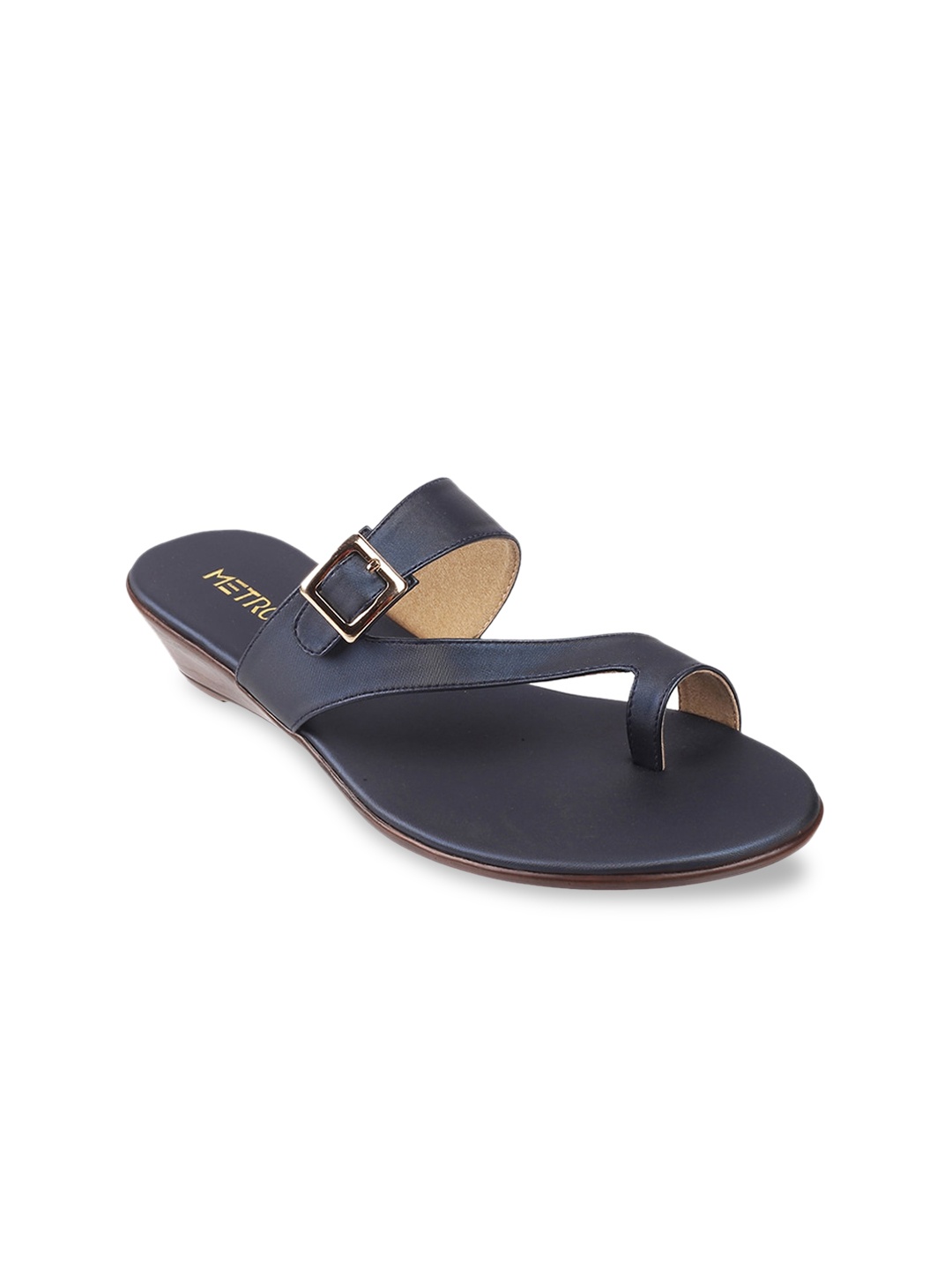 Metro Women Blue Solid Sandals