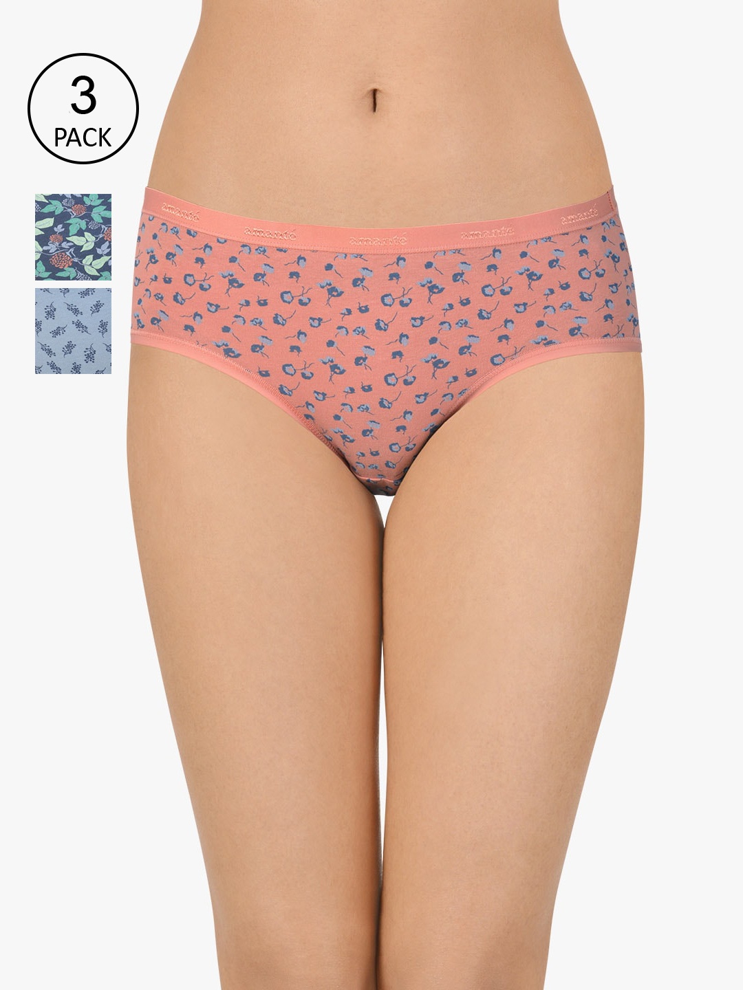 Amante Women Pack Of 3 Printed Low-Rise Hipster Briefs-PPK43101, Assorted
Amante Women Pack Of 3 Printed Low-Rise Hipster Briefs-PPK43101, Assorted