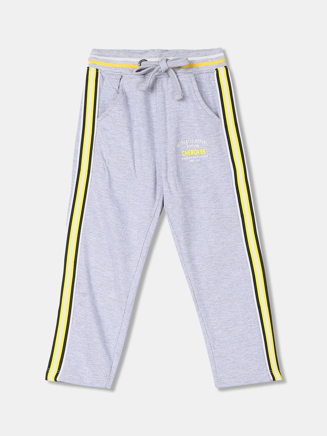Cherokee Boys Grey Solid Track Pants