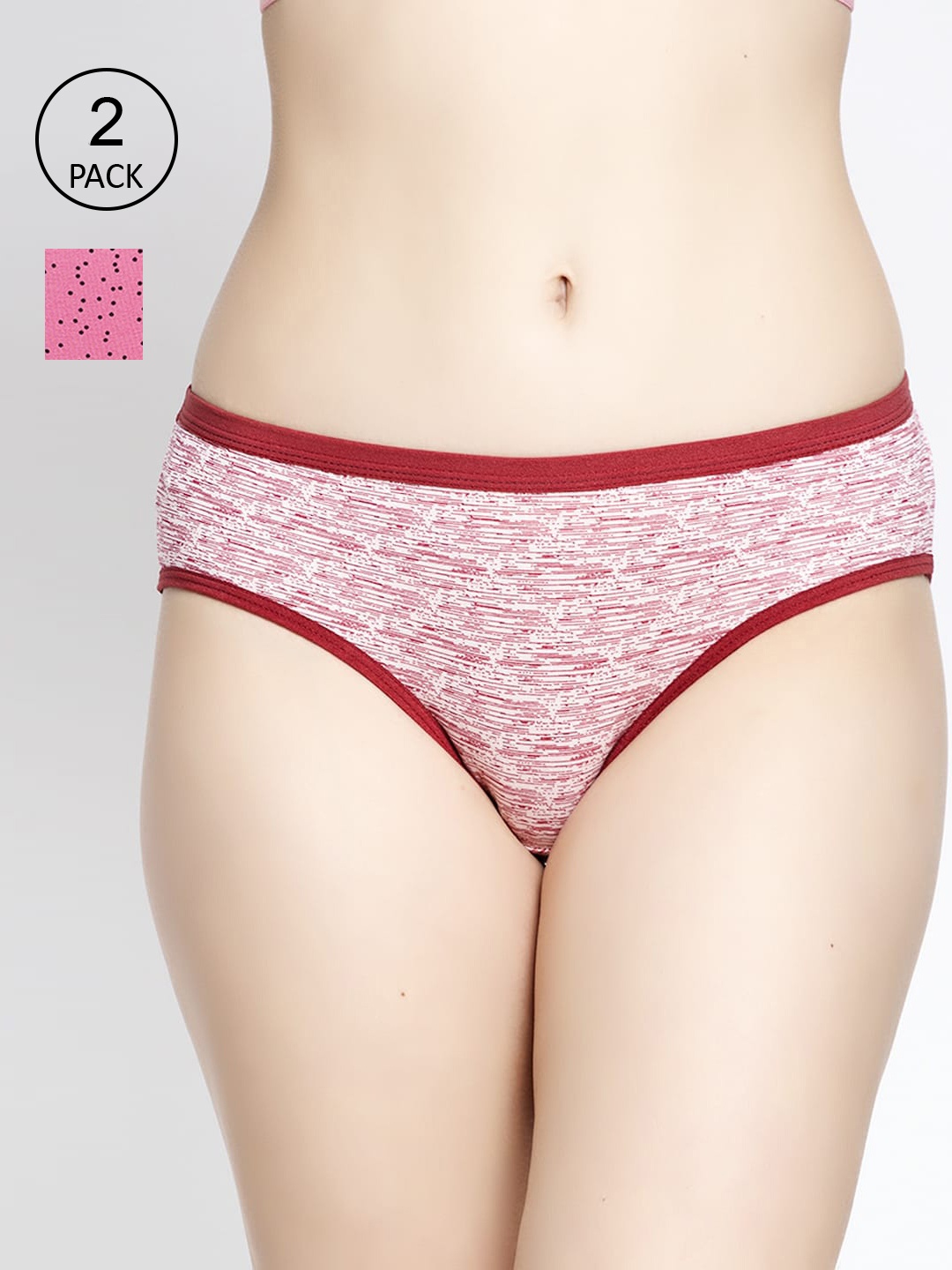 GRACIT Women Pack Of 2 Assorted Hipster Briefs PW27-03-15-
