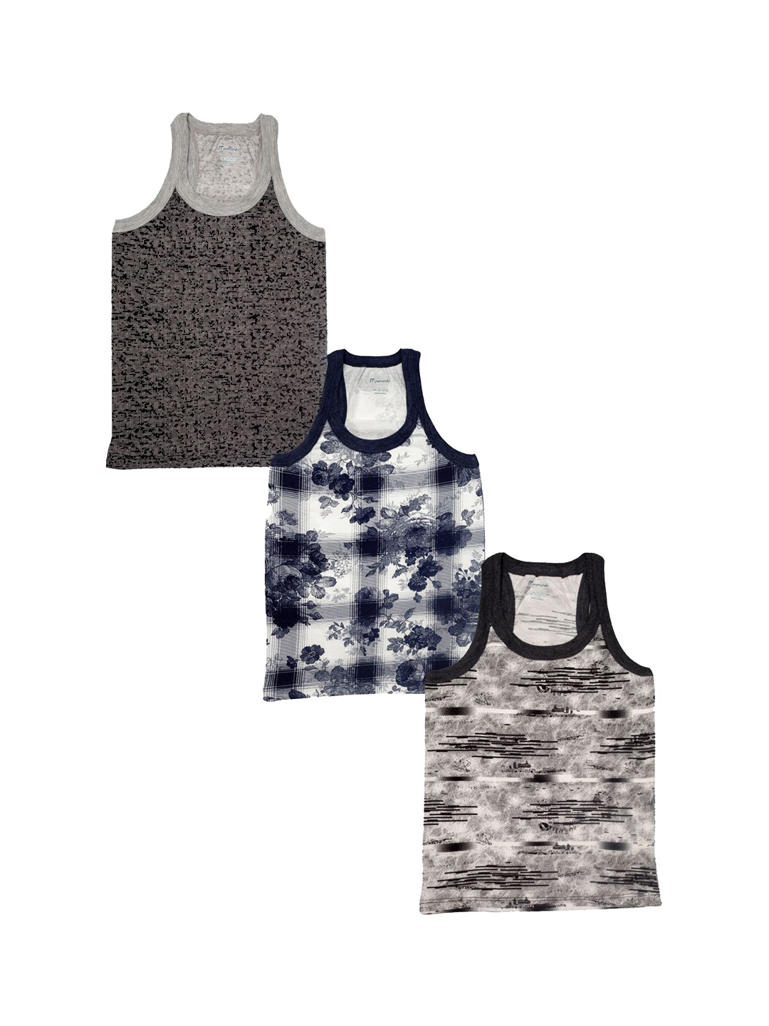 Zoom Minimondo Boys Pack Of 3 Multicoloured Printed Innerwear Vests, Grey
Zoom Minimondo Boys Pack Of 3 Multicoloured Printed Innerwear Vests, Grey
