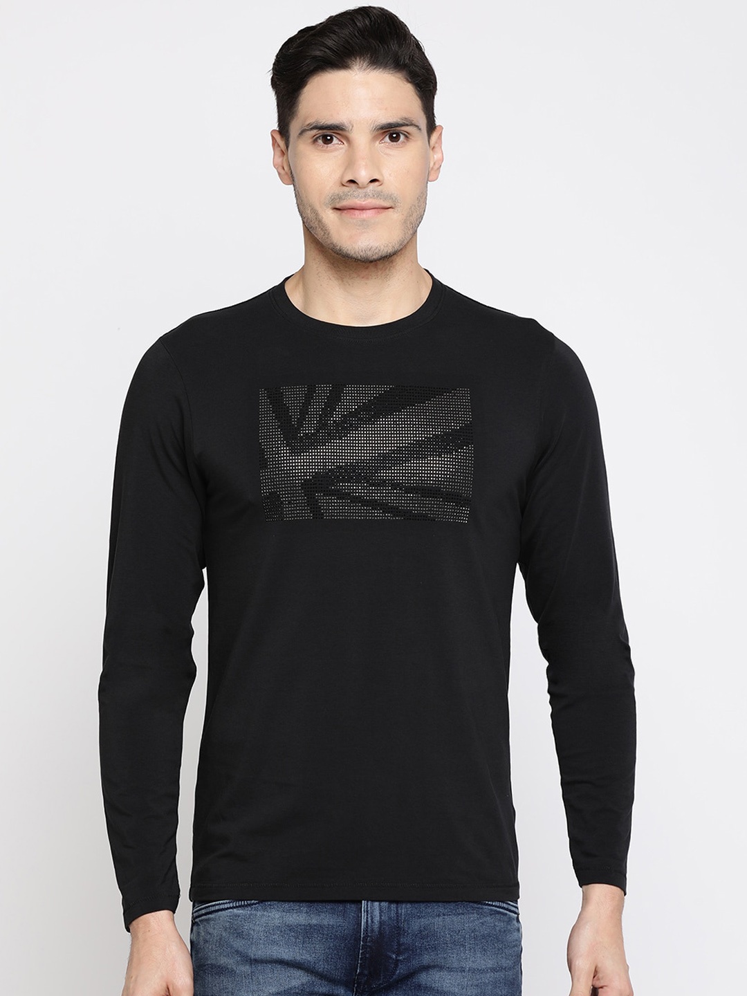 Pepe Jeans Black Typography Applique T-shirt