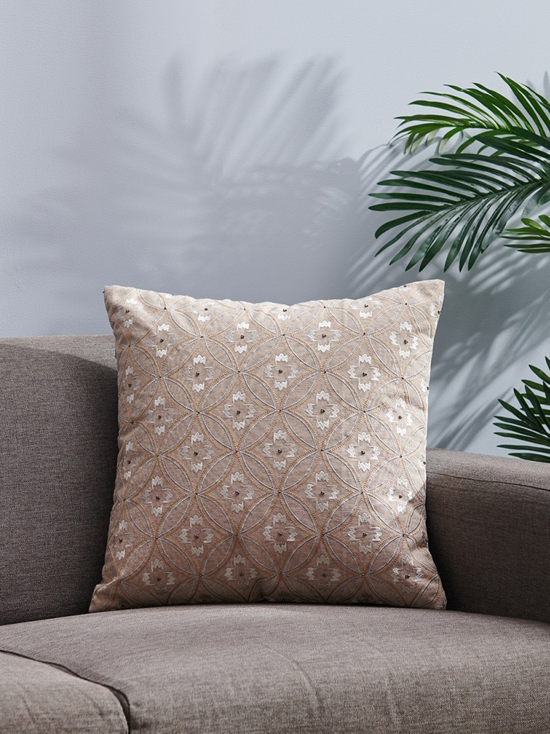 Pure Home and Living Taupe & Silver-Toned Single Ethnic Motifs Square Cushion Covers
Pure Home and Living Taupe & Silver-Toned Single Ethnic Motifs Square Cushion Covers