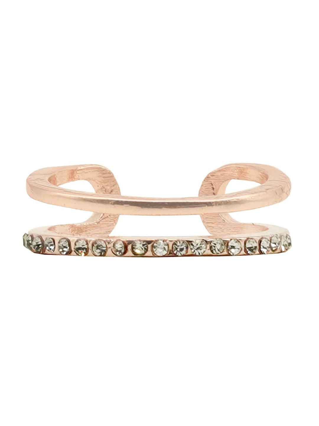 JOKER & WITCH Rose Gold-Plated & White Rhinestone-Studded Soraida Dainty Finger Ring
JOKER & WITCH Rose Gold-Plated & White Rhinestone-Studded Soraida Dainty Finger Ring