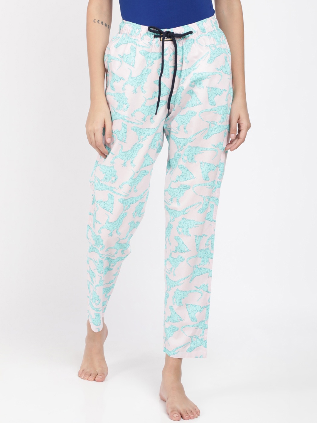 Bene Kleed Women White & Turquoise Blue Printed N9 Anti Microbial Finish Lounge Pants
Bene Kleed Women White & Turquoise Blue Printed N9 Anti Microbial Finish Lounge Pants