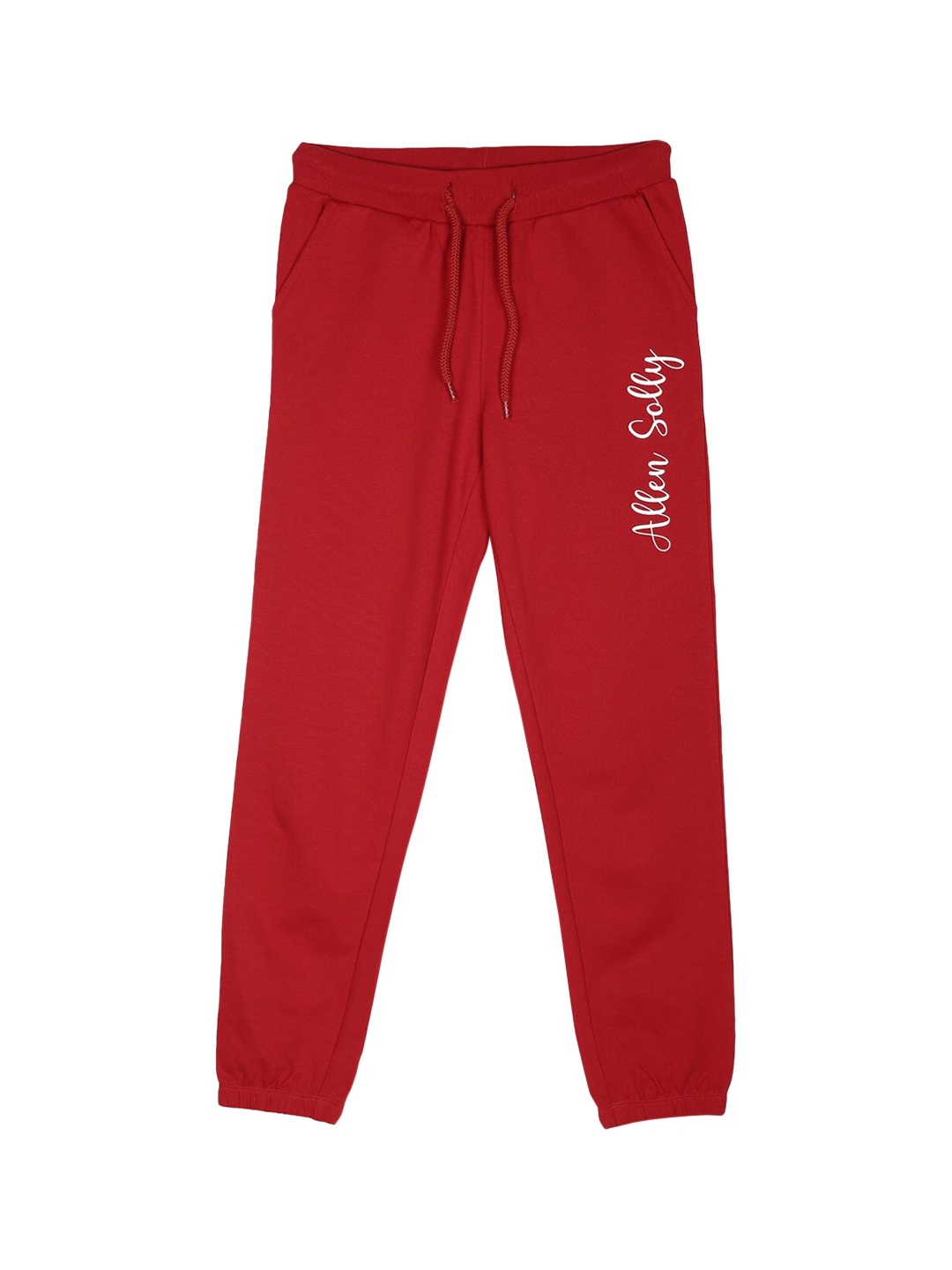 Allen Solly Junior Girls Red Regular Fit Solid Joggers