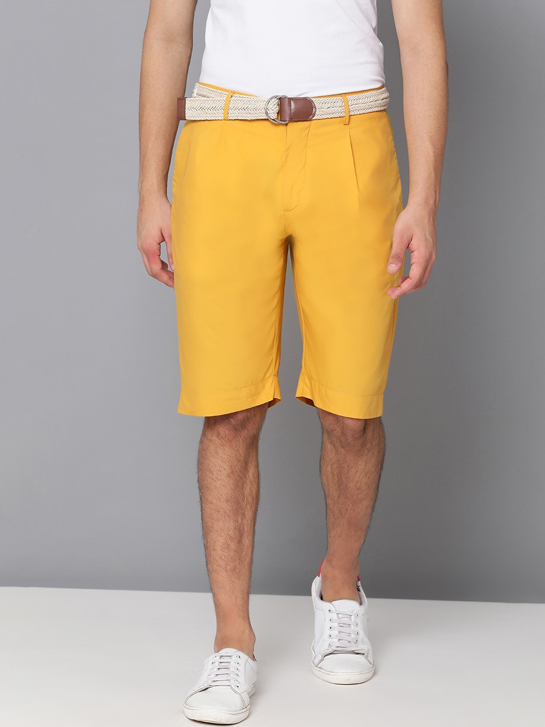 Antony Morato Men Yellow Solid Regular Shorts