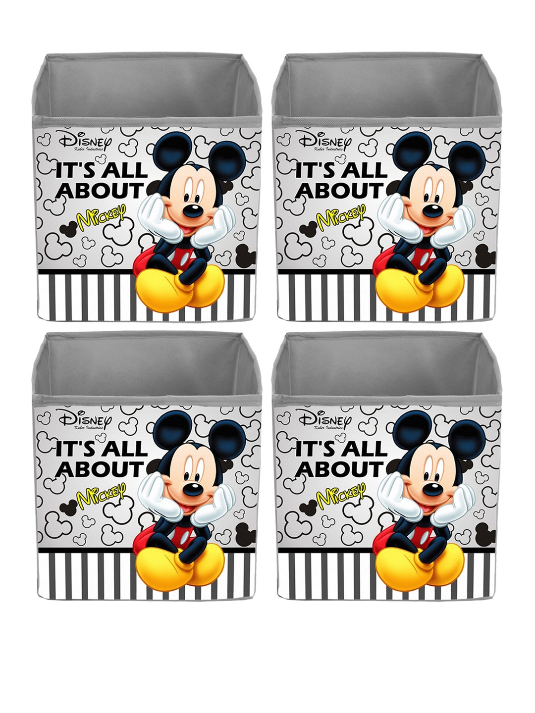 Kuber Industries Set Of 4 Grey & Black Disney Mickey Print Extra Large Foldable Storage Cube With Handle
Kuber Industries Set Of 4 Grey & Black Disney Mickey Print Extra Large Foldable Storage Cube With Handle
