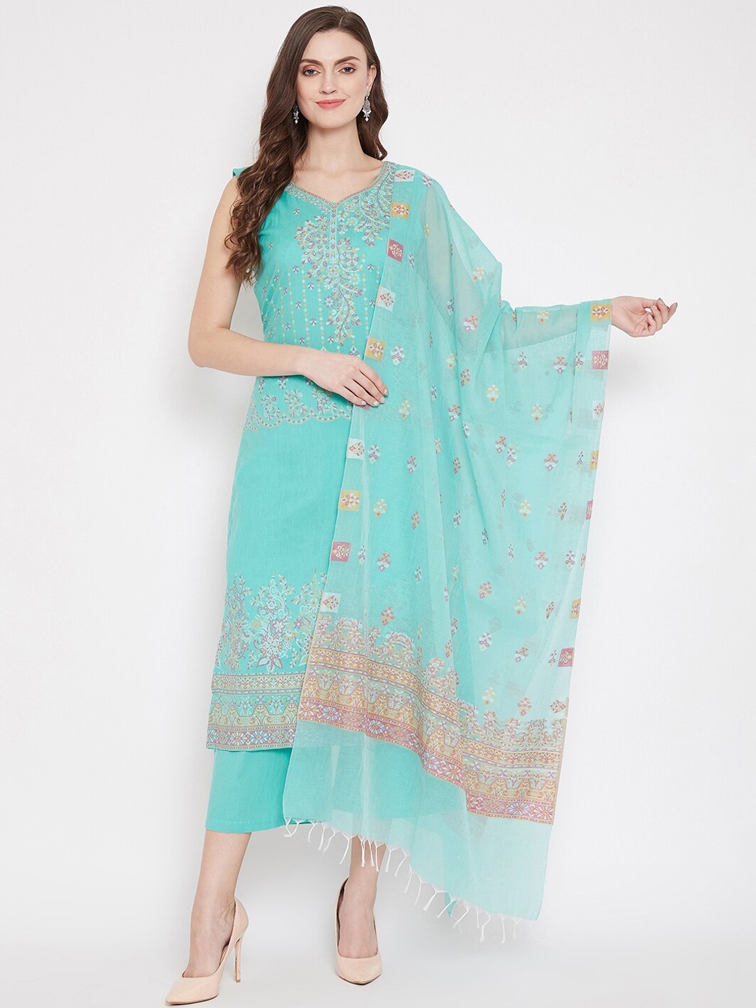Safaa Turquoise Blue & Yellow Cotton Blend Woven Design Unstitched Dress Material For Summer
Safaa Turquoise Blue & Yellow Cotton Blend Woven Design Unstitched Dress Material For Summer