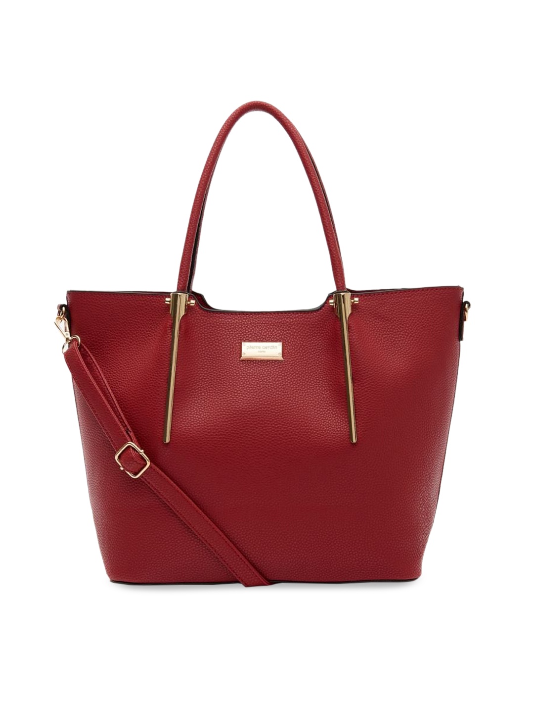 pierre cardin Red Textured Tote Bag