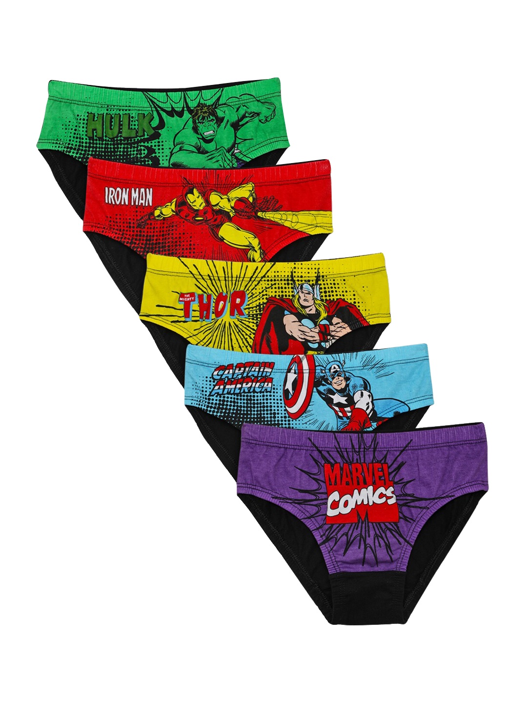 Charm n Cherish Boys Pack of 5 Marvel Comics Super Hero Printed Basic Briefs BDBRI6, Green
Charm n Cherish Boys Pack of 5 Marvel Comics Super Hero Printed Basic Briefs BDBRI6, Green