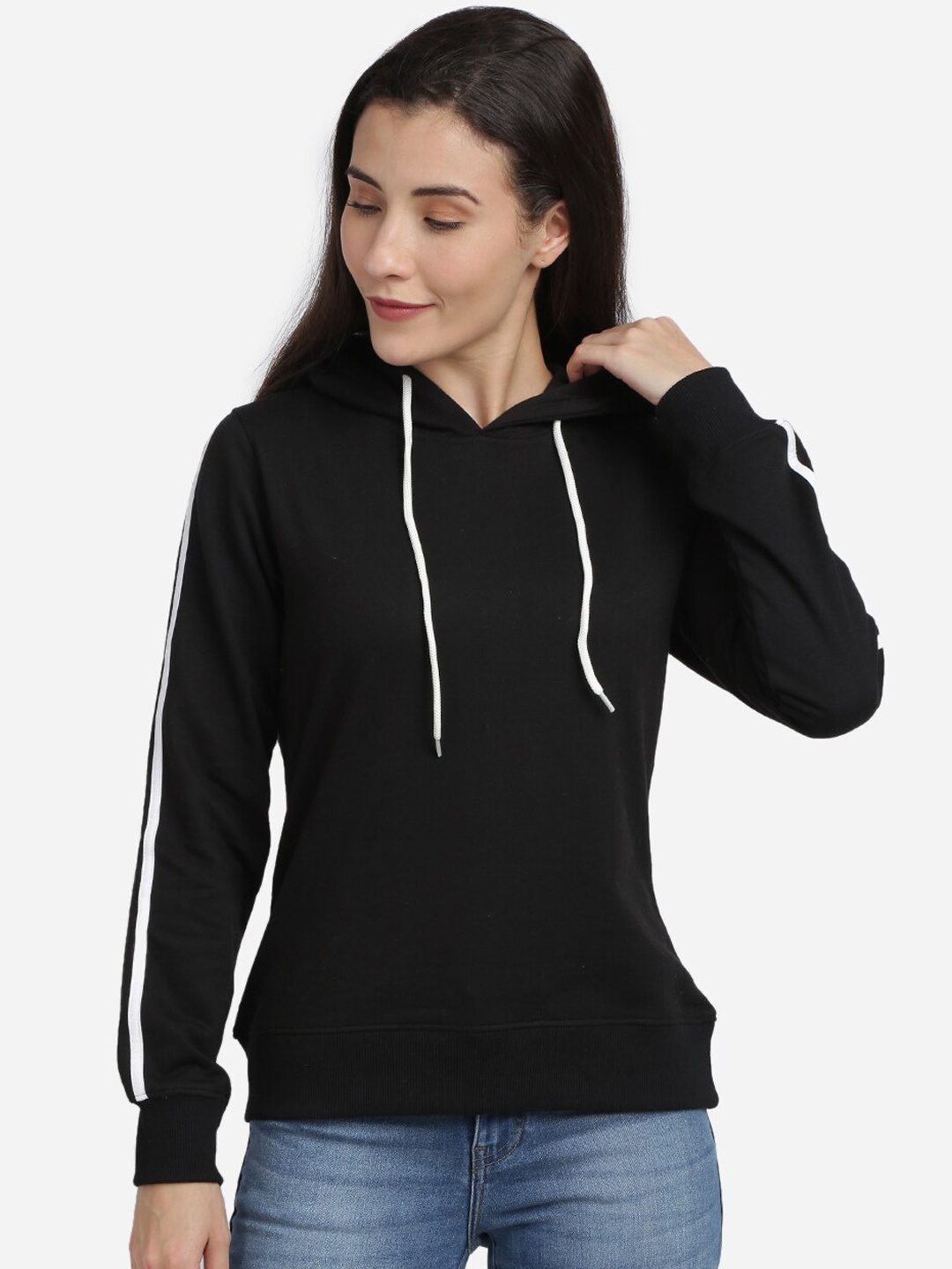 BEVERLY BLUES Women Black Solid Sweatshirt
