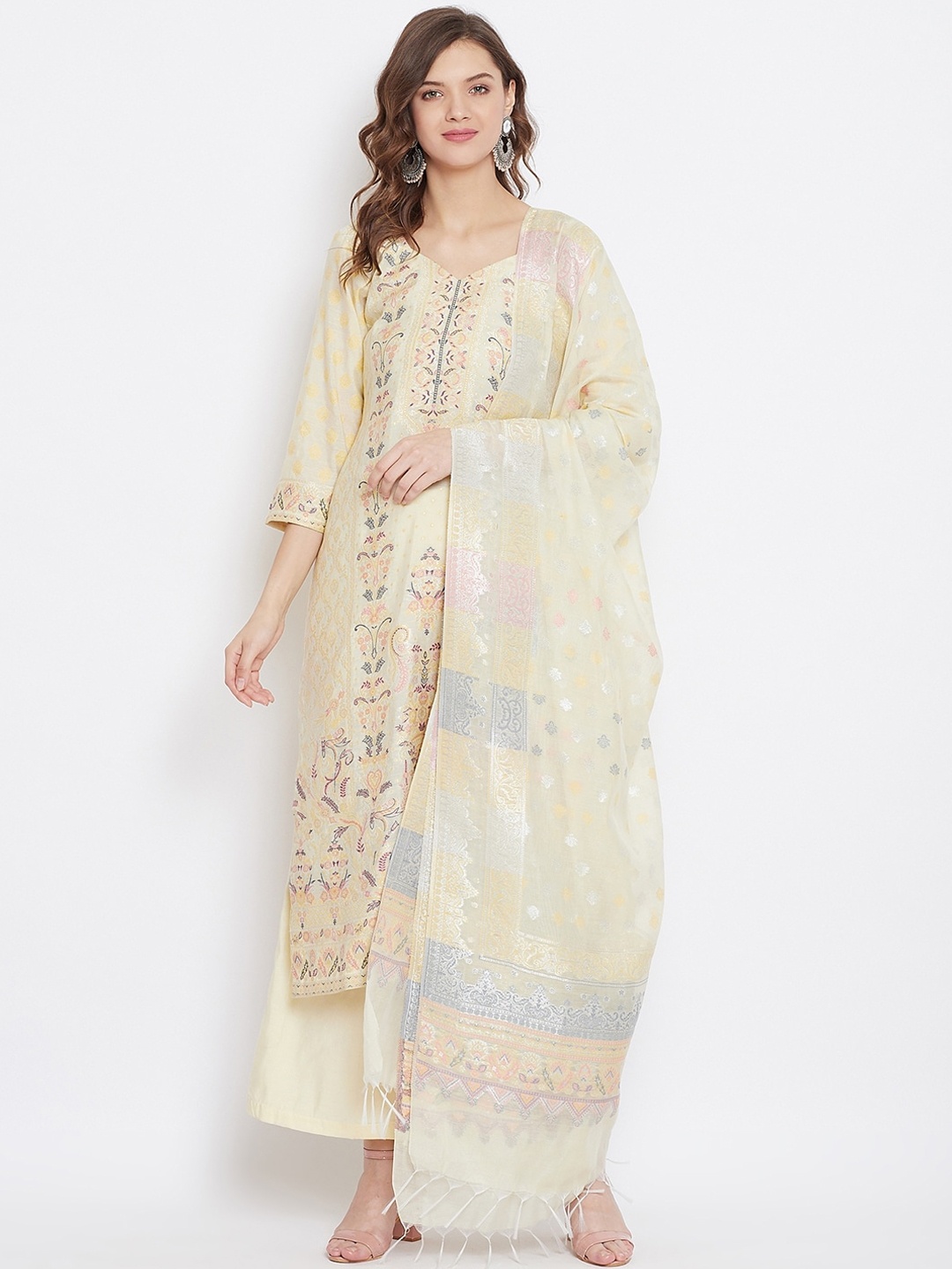 Safaa Yellow & Black Cotton Blend Woven Design Unstitched Dress Material For Summer
Safaa Yellow & Black Cotton Blend Woven Design Unstitched Dress Material For Summer