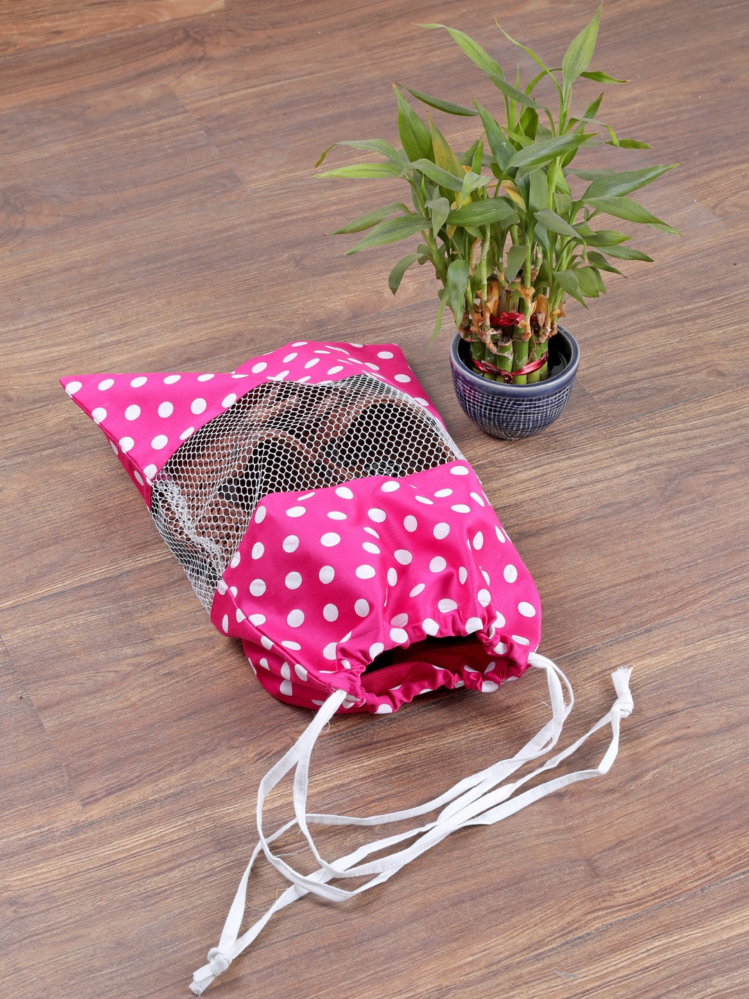 My Gift Booth Set of 4 Pink & White Printed Shoes Organiser