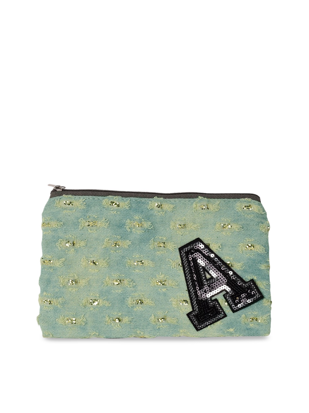 Doodle Multicoloured Embellished Initial A Pouch, Multi