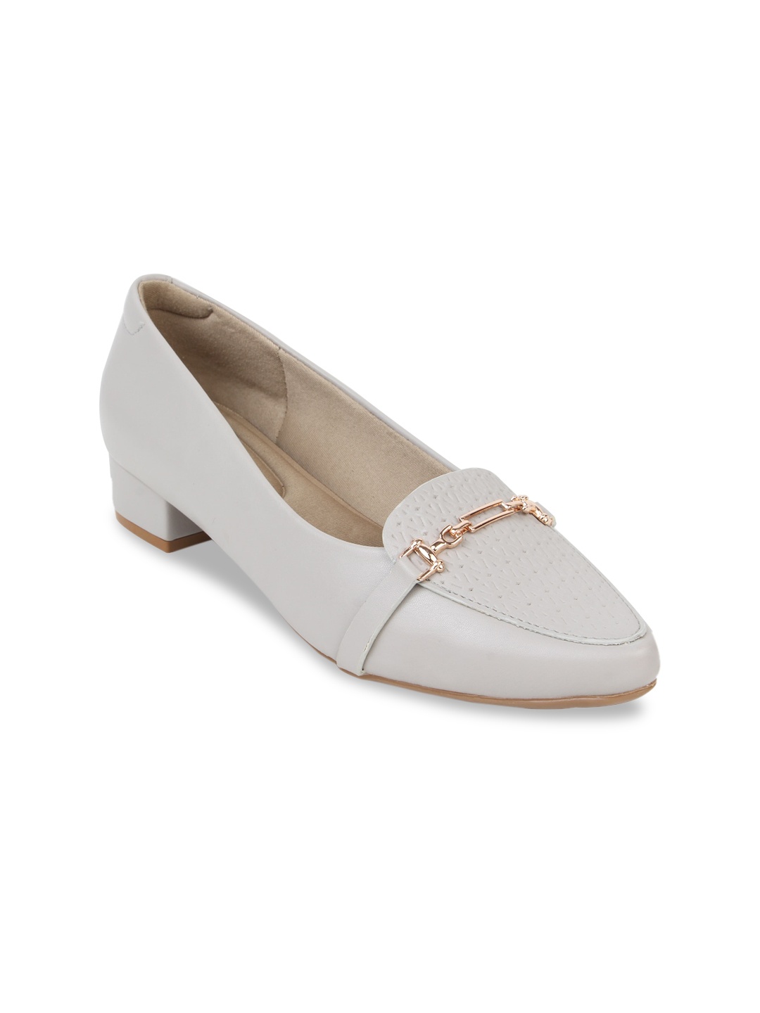 Rocia Women Grey Solid Pumps