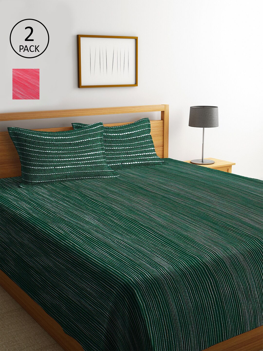 KLOTTHE Set of 2 Multicoloured Woven Design Double King Bed Covers with 4 Pillow Covers, Red
KLOTTHE Set of 2 Multicoloured Woven Design Double King Bed Covers with 4 Pillow Covers, Red