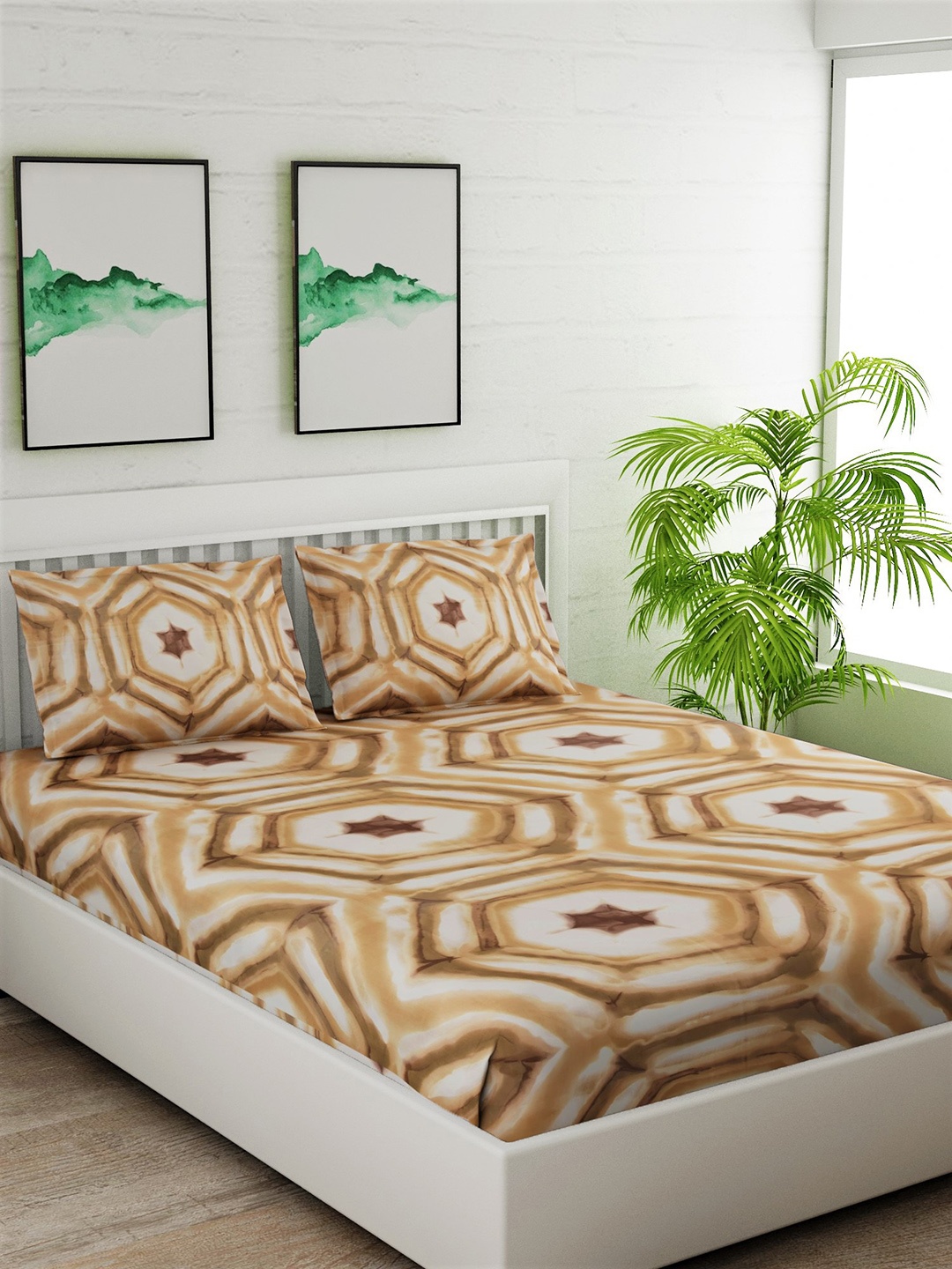 Salona Bichona Brown & White Abstract 180 TC Cotton 1 King Bedsheet with 2 Pillow Covers
Salona Bichona Brown & White Abstract 180 TC Cotton 1 King Bedsheet with 2 Pillow Covers