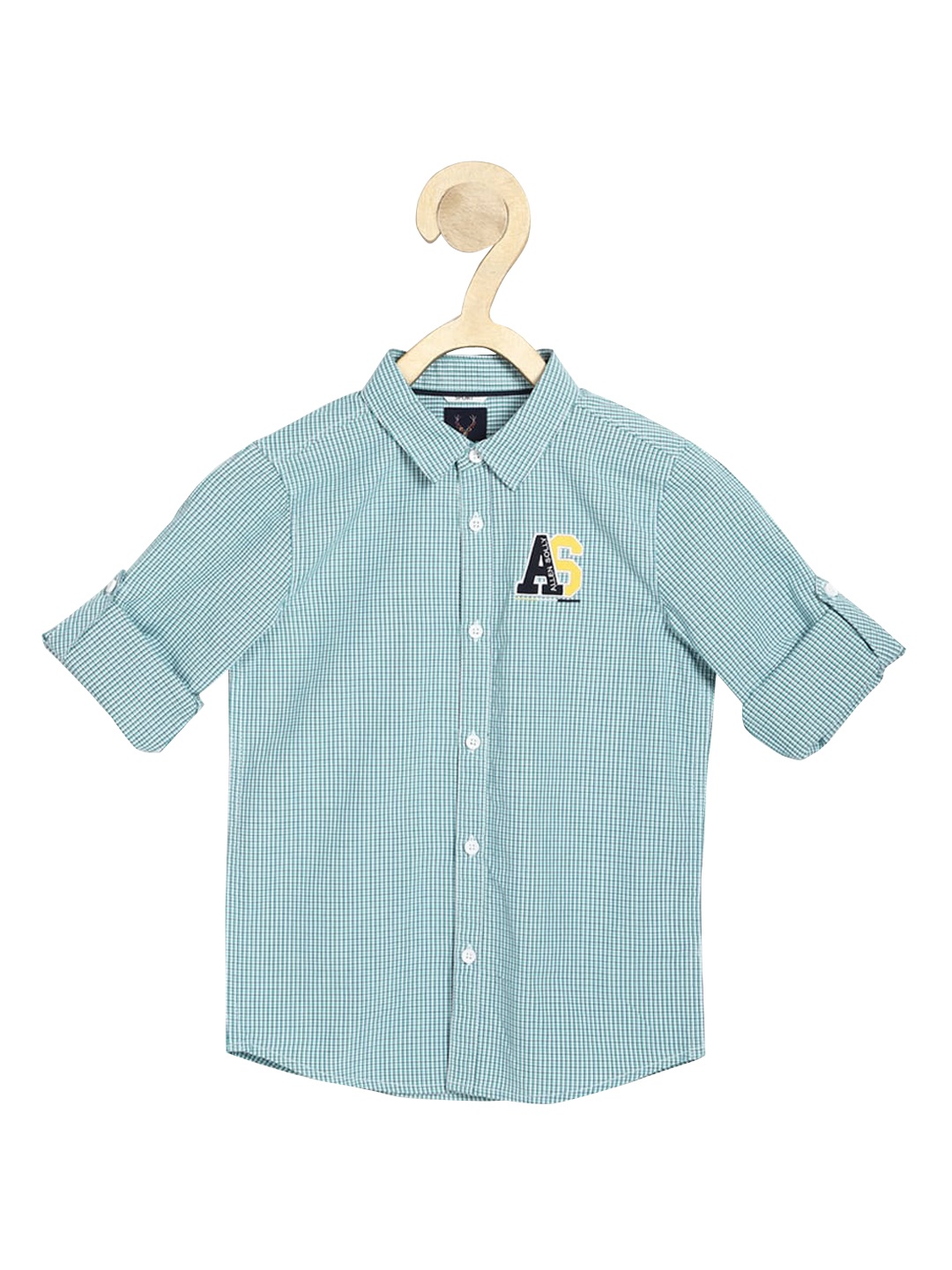 Allen Solly Junior Boys Blue Slim Fit Checked Casual Shirt
