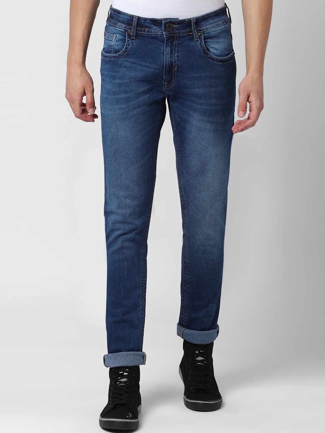 Peter England Casuals Men Navy Blue Skinny Fit Jeans