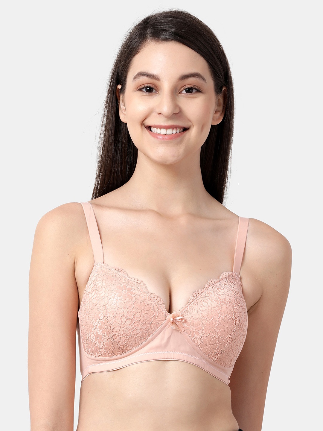 shyaway Peach-Coloured Lace Non-Wired Lightly Padded Everyday Bra ST002-AlesanSkin-32B
shyaway Peach-Coloured Lace Non-Wired Lightly Padded Everyday Bra ST002-AlesanSkin-32B