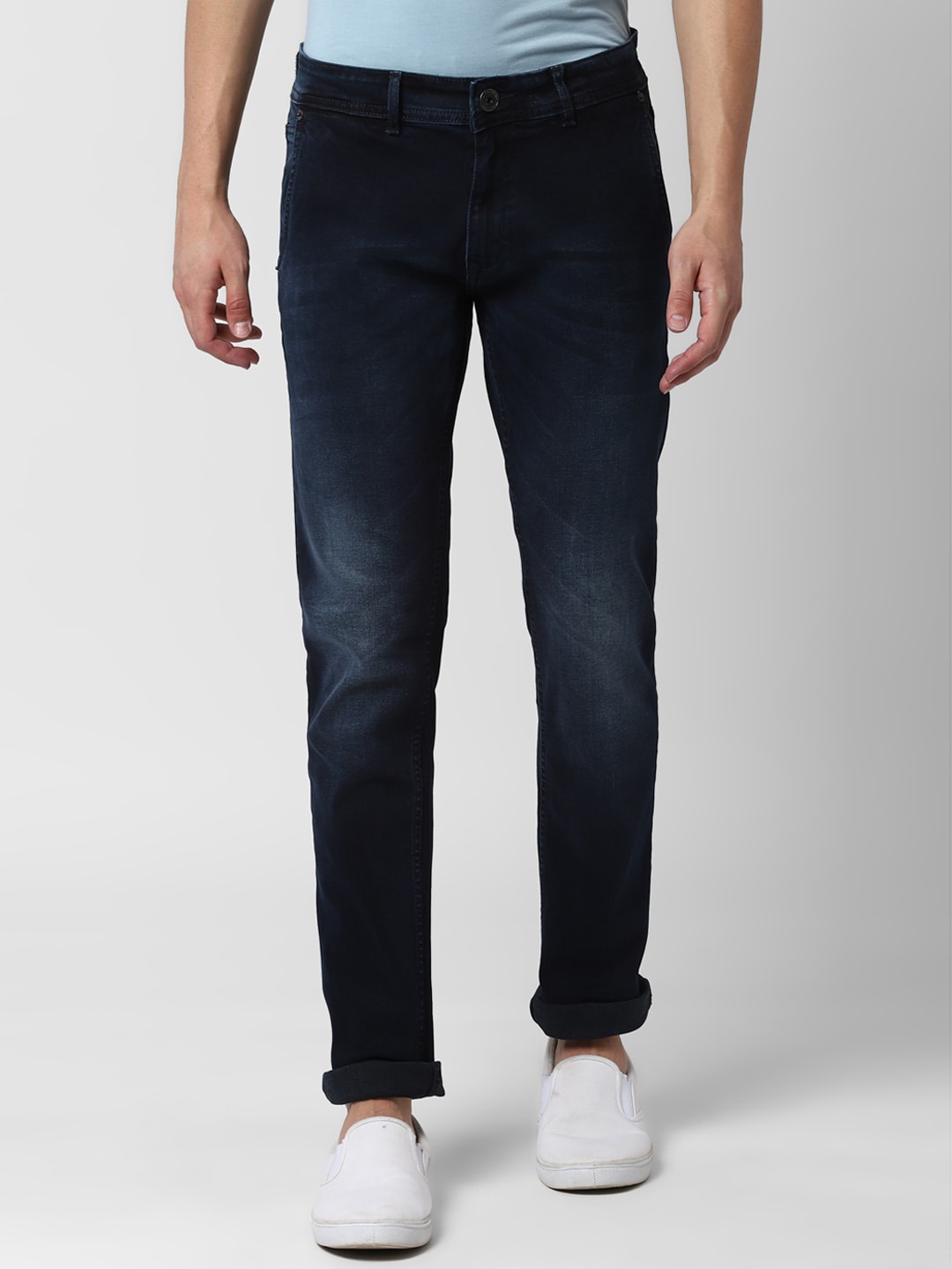 Peter England Casuals Men Navy Blue Skinny Fit Jeans
