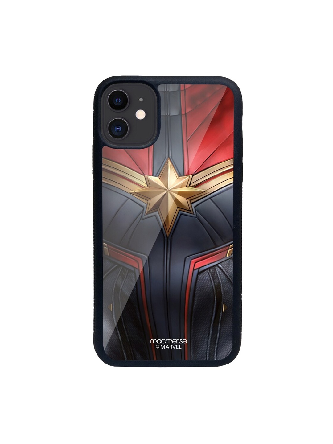 macmerise Grey & Red Suit Up Captain Marvel Printed iPhone 11 Phone Case