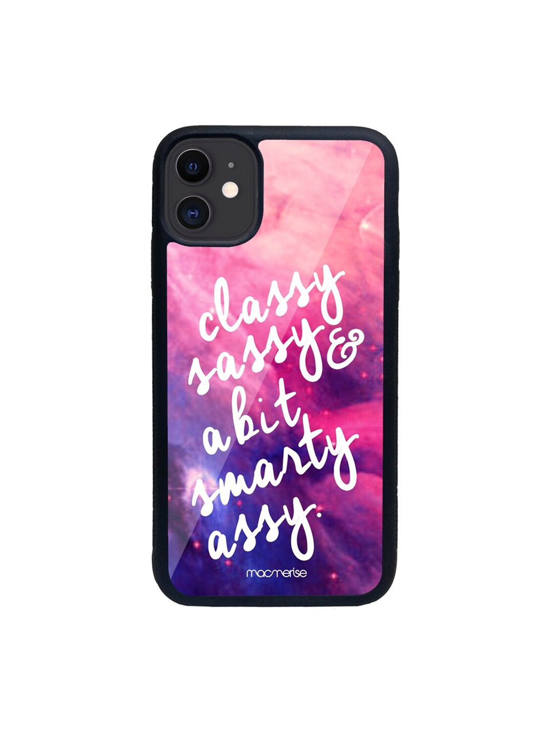 macmerise Black & Pink Smarty Assy iPhone 11 Back Case