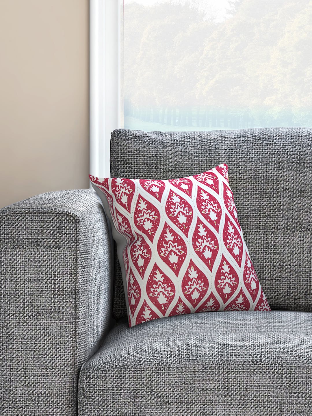 Living scapes by Pantaloons Pink & Off-White Set of Single Ethnic Motifs Square Cushion Covers
Living scapes by Pantaloons Pink & Off-White Set of Single Ethnic Motifs Square Cushion Covers