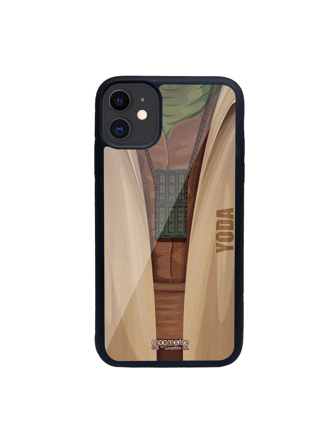 macmerise Black & Beige Attire Yoda iPhone 11 Back Case