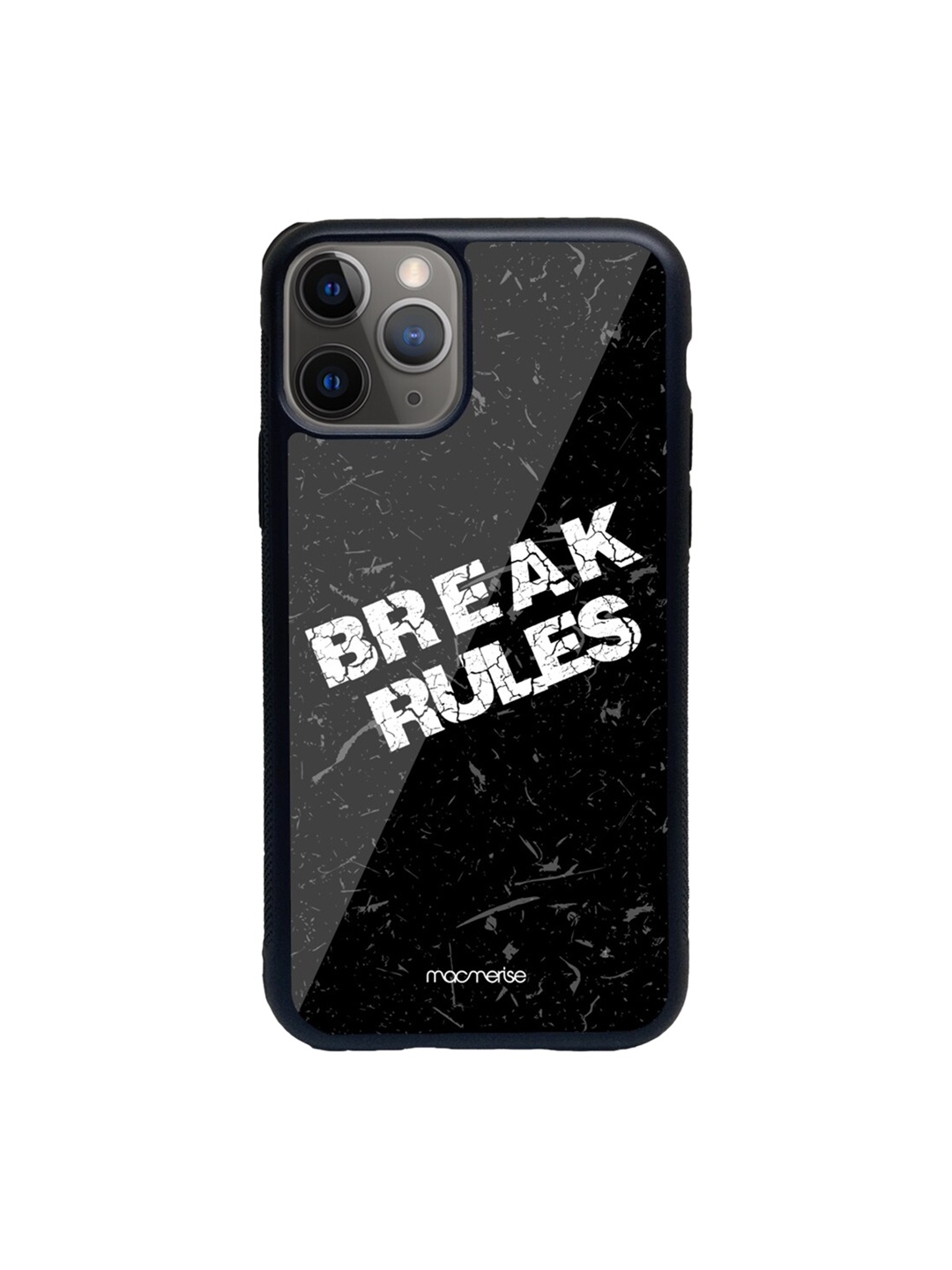 macmerise Black & White Break Rules Printed iPhone 11 Pro Back Case