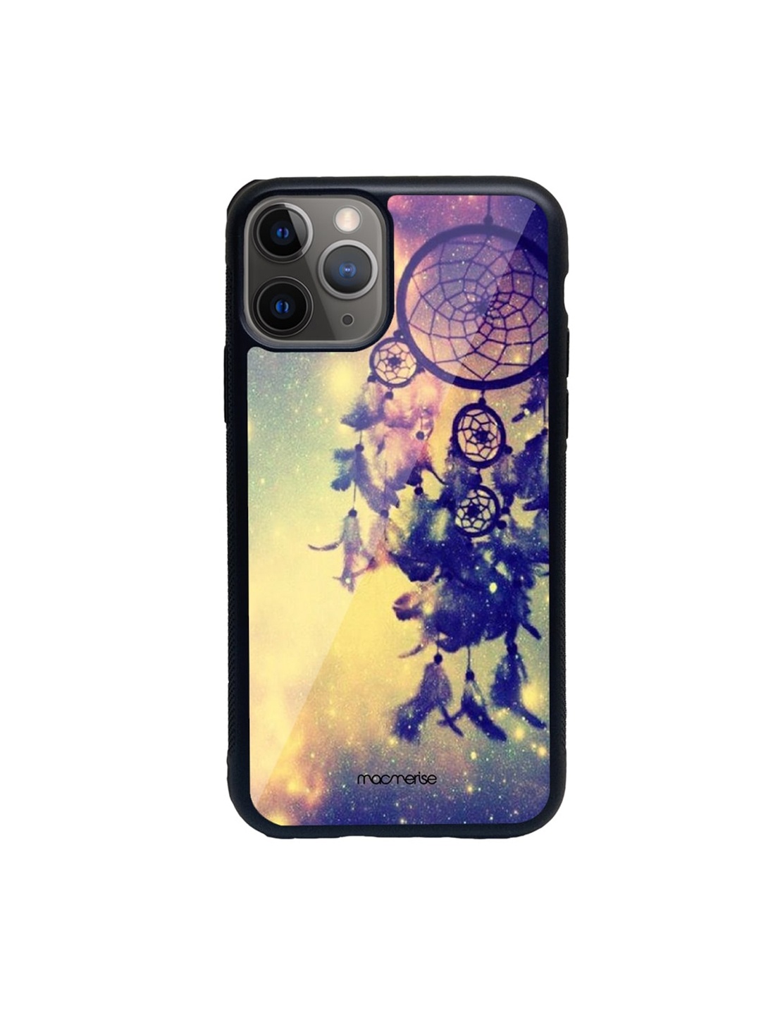 macmerise Yellow & Violet Dreamcatcher Print Glass iPhone 11 Pro Phone Case